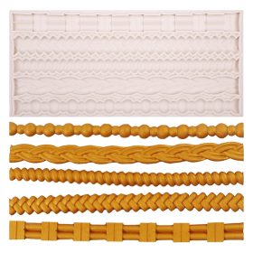   Szilikon fondant és marcipán mintázó – Sorminta – Láncok és kötelek