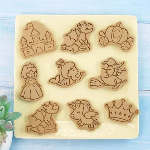 Műanyag süteménykiszúró és nyomda – Mese világ