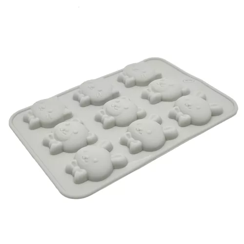 9 részes szilikon forma – Állatok – Maci, cica és nyuszi