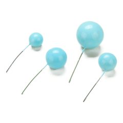 4 darabos műanyag dekorációs gömb – Kék