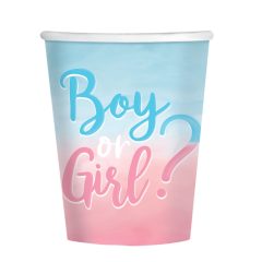 8 darabos papír pohár – Babaváró – Boy & Girl