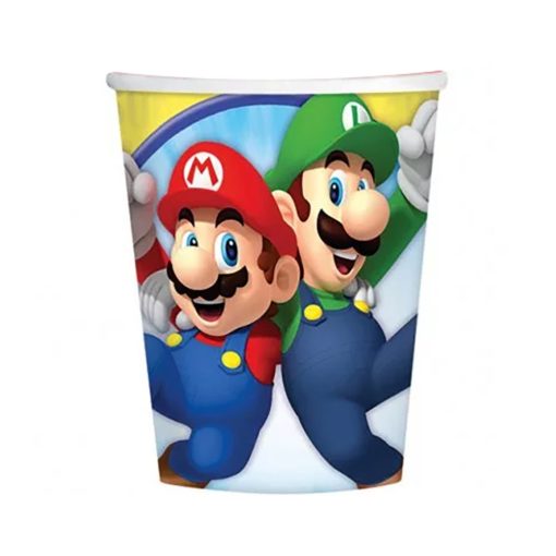8 darabos papír pohár – Super Mario