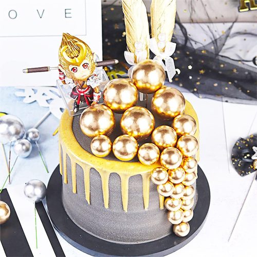 20 darabos műanyag dekorációs gömb – Arany