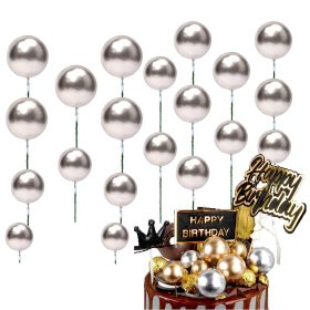 20 darabos műanyag dekorációs gömb – Ezüst