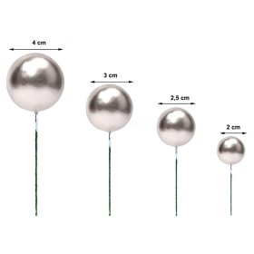 20 darabos műanyag dekorációs gömb – Ezüst