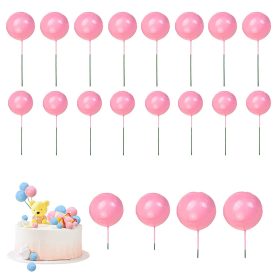 20 darabos műanyag dekorációs gömb – Rózsaszín