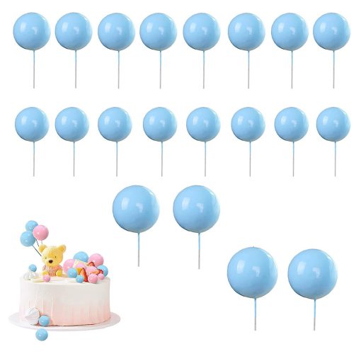 20 darabos műanyag dekorációs gömb – Kék