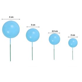 20 darabos műanyag dekorációs gömb – Kék