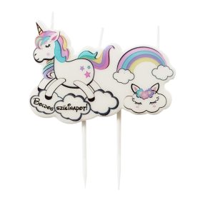 Gyertya – Boldog szülinapot – Unikornis 