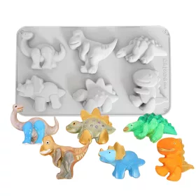 6 részes szilikon forma – Dinoszauruszok