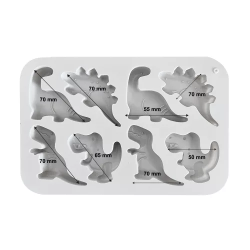 8 részes szilikon forma – Dinoszauruszok