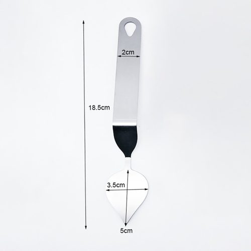Tortaformázó és csokoládé levéldísz készítő fém spatula – Kicsi csepp