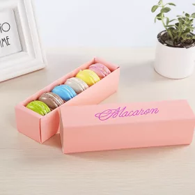 6 részes macaron doboz – Barack színű