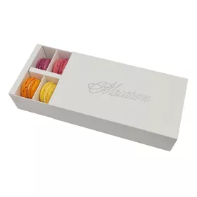12 részes macaron doboz – Fehér színű