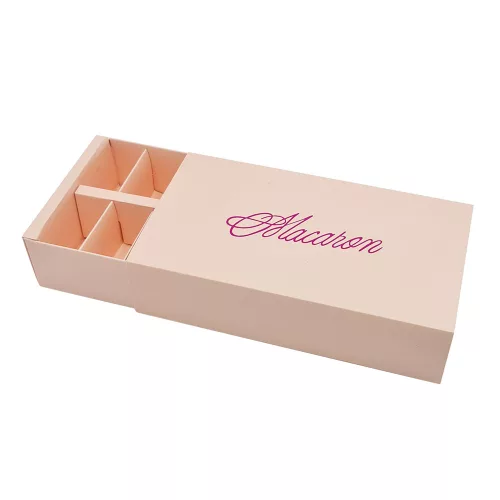 12 részes macaron doboz – Barack színű