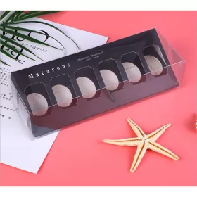 6 részes macaron doboz – Fekete