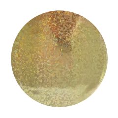 Hologramos kör alakú tortadob – 25 cm – Arany