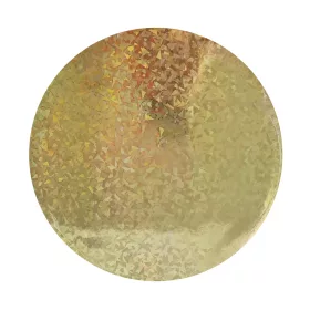 Hologramos kör alakú tortadob – 25 cm – Arany
