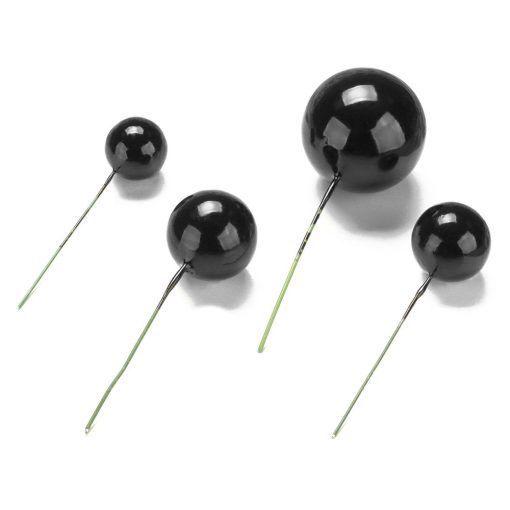 4 darabos műanyag dekorációs gömb – Fekete