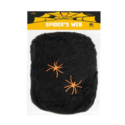 Fekete pókháló narancssárga pókkal