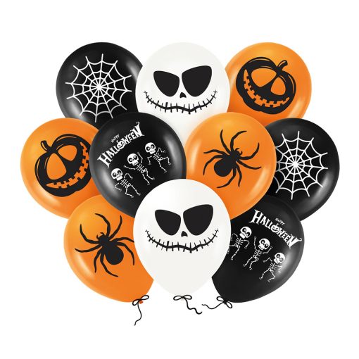 10 darabos latex lufi szett – Halloween – Denevér, pók és csontváz