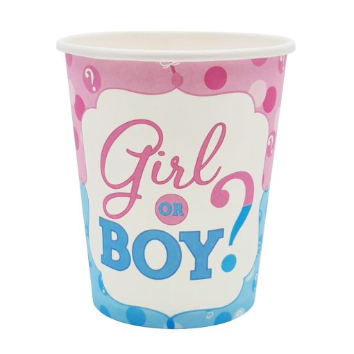 10 darabos papír pohár – Babaváró – Girl or Boy?