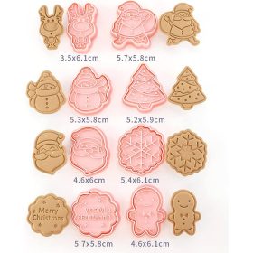   8 darabos műanyag süteménykiszúró és nyomda – Karácsonyi mix 