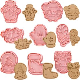   8 darabos műanyag süteménykiszúró és nyomda – Karácsonyi mix 