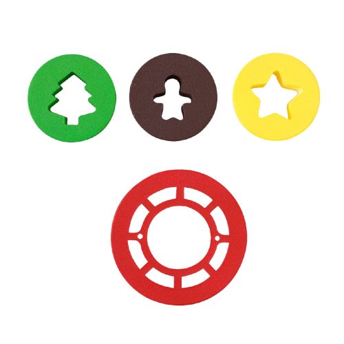 4 részes keksz és linzer kiszúró szett – Karácsonyi minta