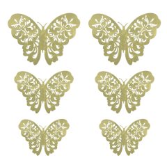 6 darabos tortadekoráció – Pillangó – Arany
