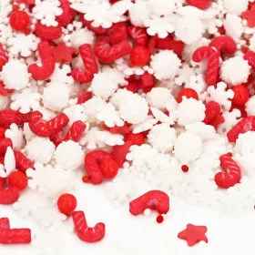   Cake Masters szórócukor, cukorgyöngy – Karácsony – Piros fehér