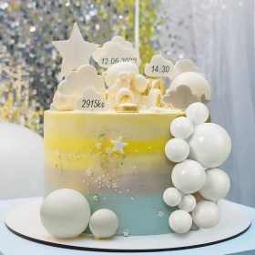 20 darabos műanyag dekorációs gömb - Fehér