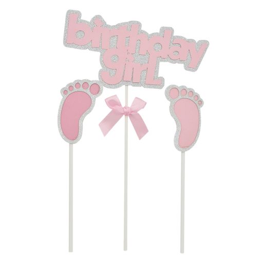 Papír tortadekoráció – Happy Birthday Girl 