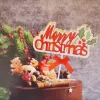 Torta dekoráció, torta beszúró – Karácsonyi minta - Merry Christmas 