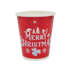   6 darabos papír pohár – Karácsonyi minta – Merry Christmas felirattal
