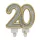 Születésnapi számgyertya – 20 – Ezüst