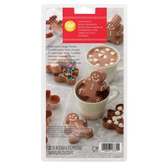   WILTON 3D csokoládé forma, csokibomba – Karácsonyi minta – Mézeskalács ember