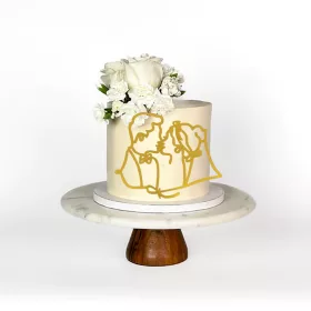 Műanyag sziluett torta dekoráció – Ifjú pár