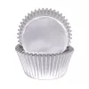 50 darabos muffin papír, muffin kapszli – Metál ezüst