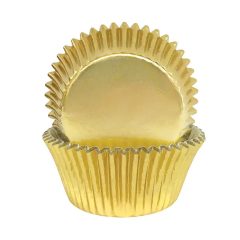 50 darabos muffin papír, muffin kapszli – Metál arany