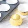 50 darabos muffin papír, muffin kapszli – Metál arany