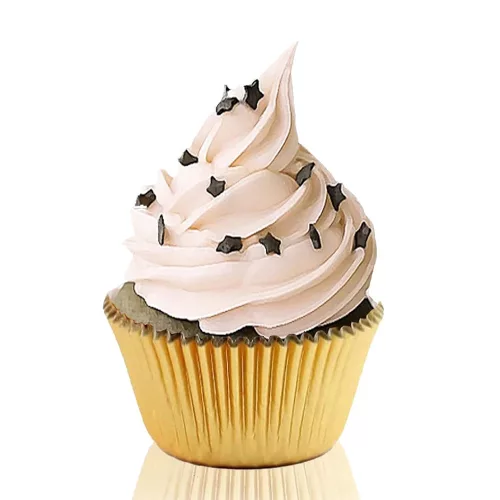 50 darabos muffin papír, muffin kapszli – Metál arany