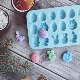   Szilikon bonbon forma – Húsvéti minta – Nyúl és tojás