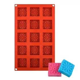 Szilikon forma – Mintás kocka, mooncake – Mandala