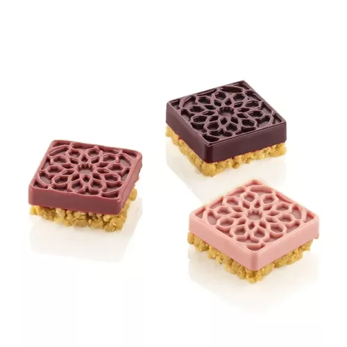 Szilikon forma – Mintás kocka, mooncake – Mandala