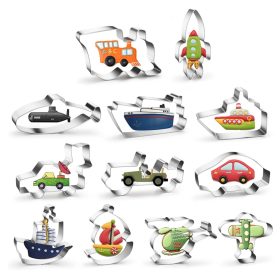 12 darabos fém süteménykiszúró – Járművek