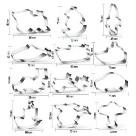 12 darabos fém süteménykiszúró – Járművek
