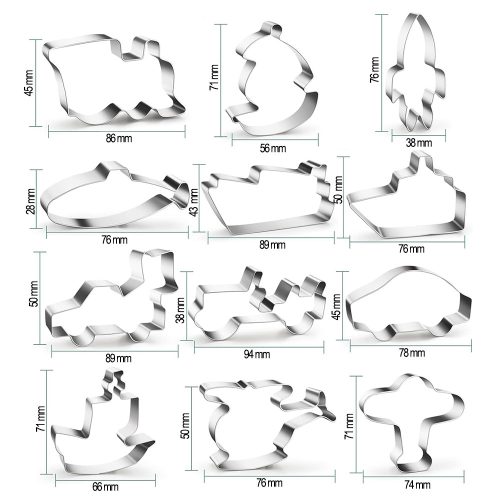 12 darabos fém süteménykiszúró – Járművek