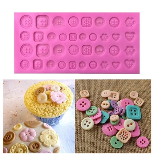 Szilikon fondant és marcipán mintázó – Gombok