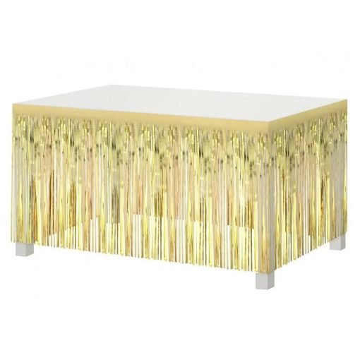 Fólia asztal dekoráció, asztalszoknya – Arany